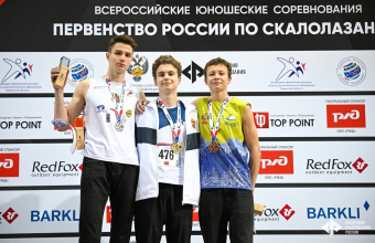 Золото и серебро всероссийских соревнований по скалолазанию