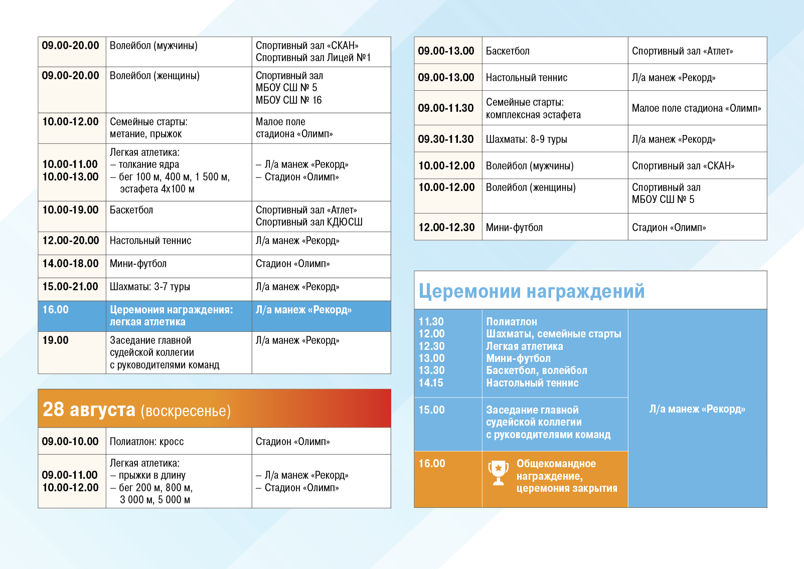 Программа 13 февраля 2023