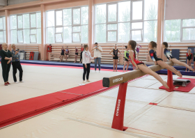 Светлана Хоркина в СШОР по спортивной гимнастике<br>(фото: Дарья Кривицкая)