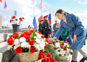 Возложение цветов к памятнику воинам-спортсменам (07.05.2025)