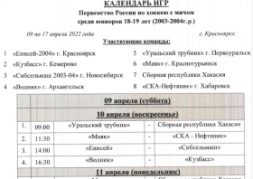 В Красноярске стартовало первенство России по хоккею с мячом