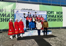 Две медали первенства России по биатлону