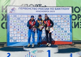 Две медали первенства России по биатлону