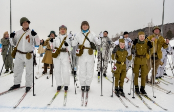Лыжный батальон на старте
